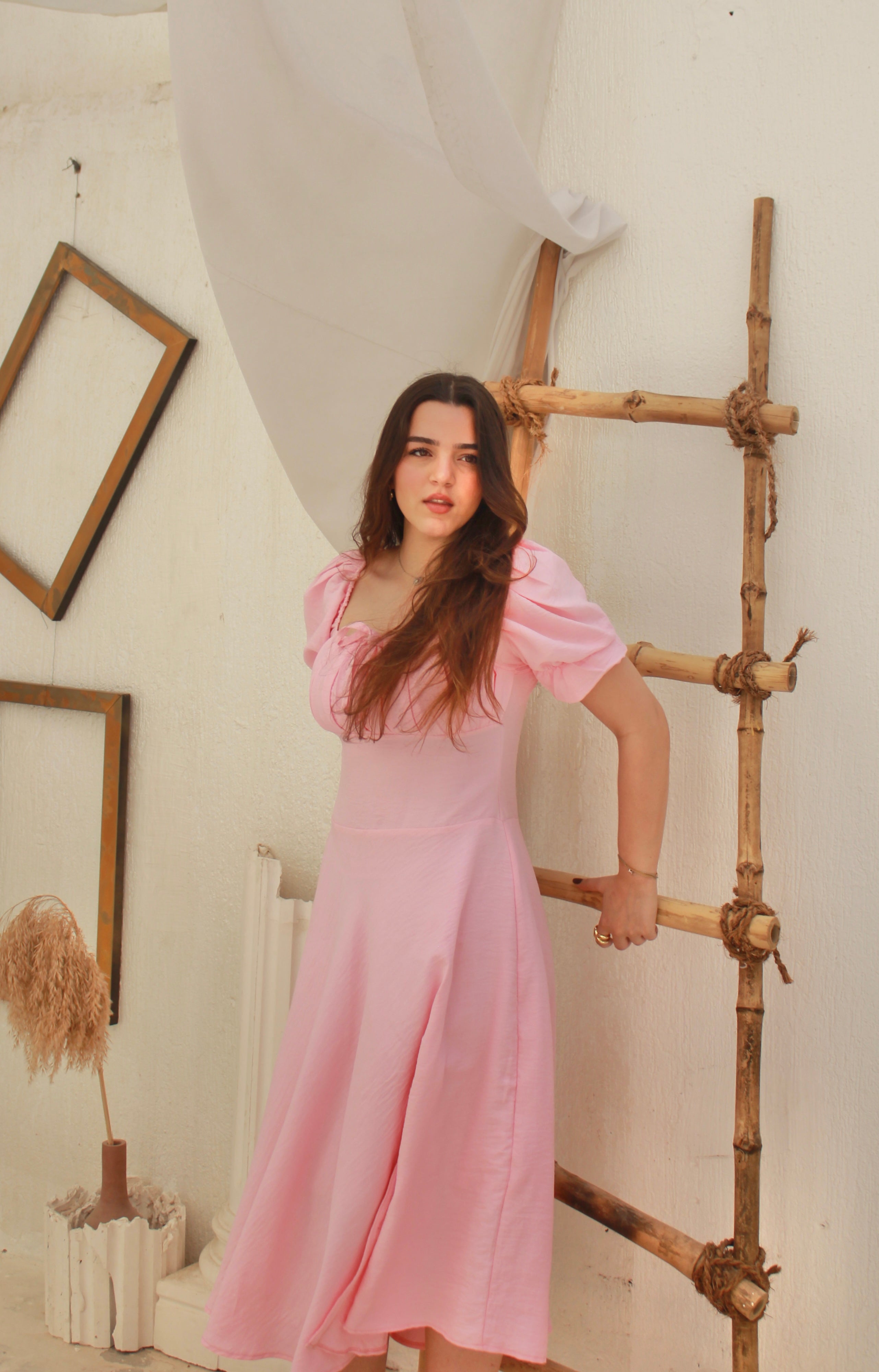 Sparkling linen summer dress