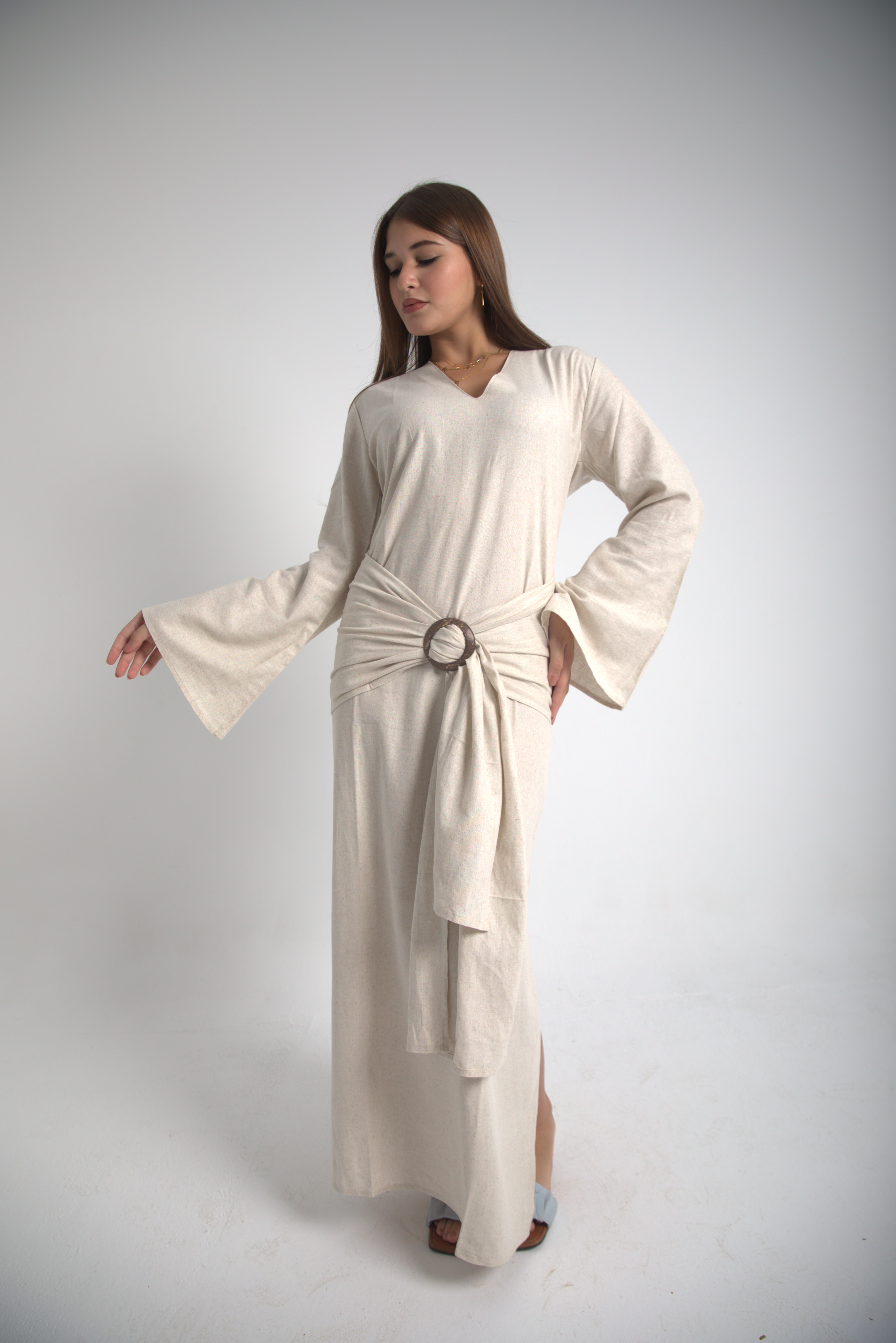 Flor de Verano Linen Dress