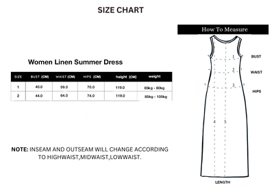 Summer Linen Dress Black