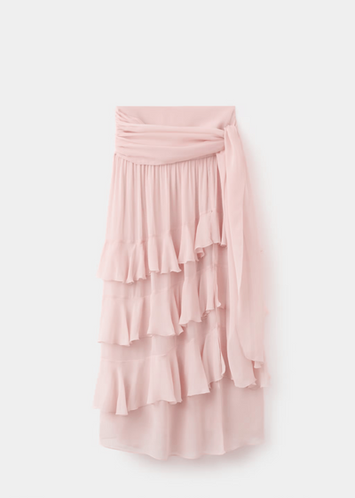 Ruffles tie skirt
