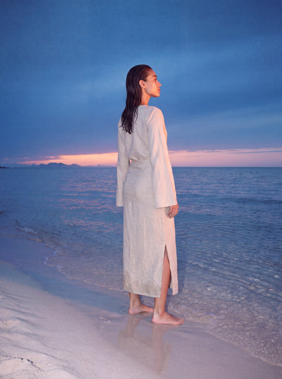 Flor de Verano Linen Dress