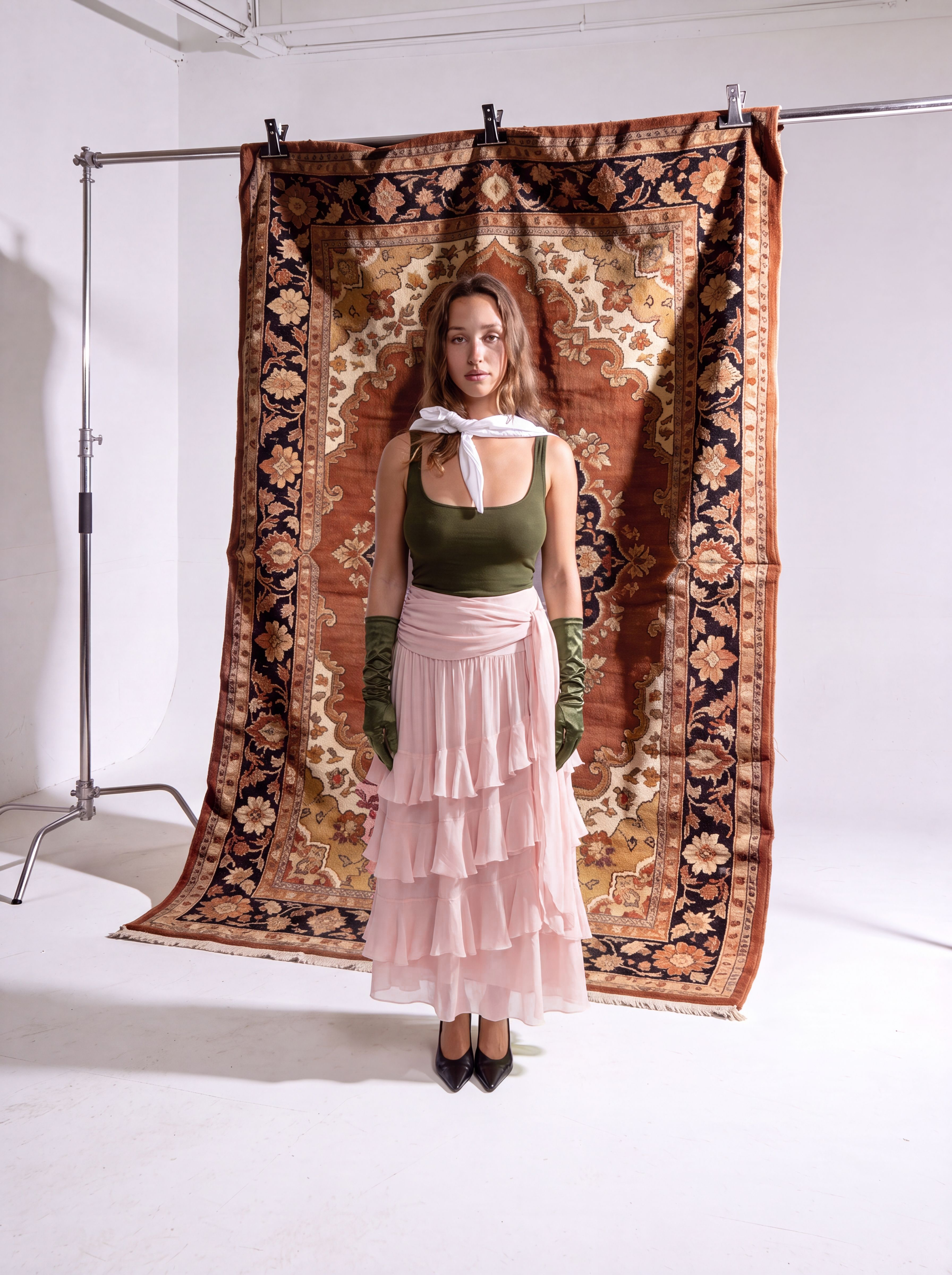 Ruffles tie skirt